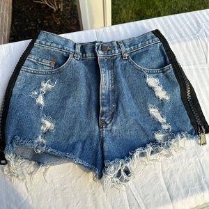 Furst of a Kind Denim Zipper Shorts